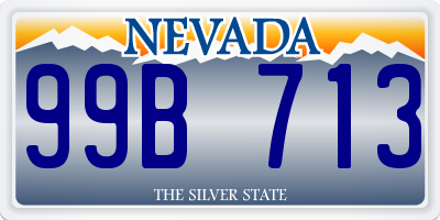 NV license plate 99B713