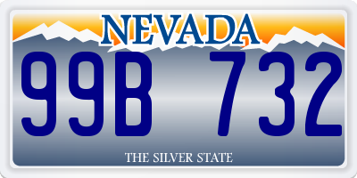 NV license plate 99B732