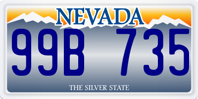 NV license plate 99B735