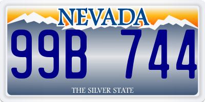 NV license plate 99B744