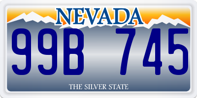 NV license plate 99B745