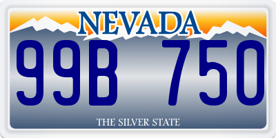 NV license plate 99B750