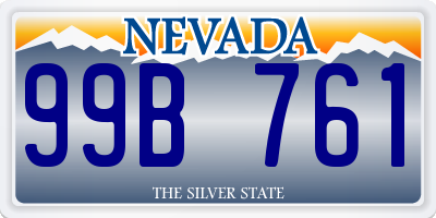 NV license plate 99B761