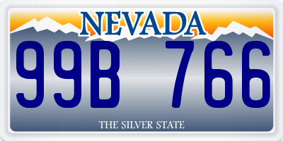 NV license plate 99B766
