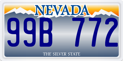 NV license plate 99B772