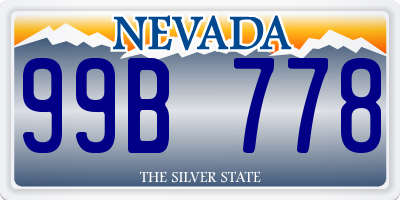 NV license plate 99B778