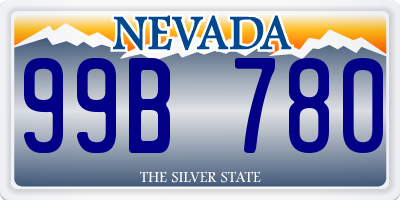 NV license plate 99B780