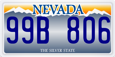 NV license plate 99B806
