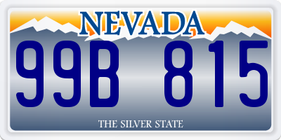 NV license plate 99B815