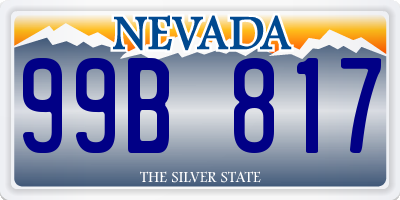 NV license plate 99B817