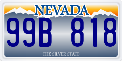 NV license plate 99B818