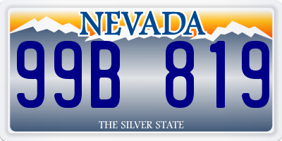 NV license plate 99B819