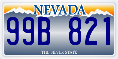NV license plate 99B821