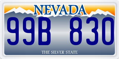 NV license plate 99B830