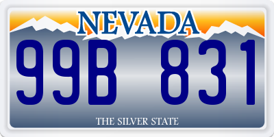 NV license plate 99B831