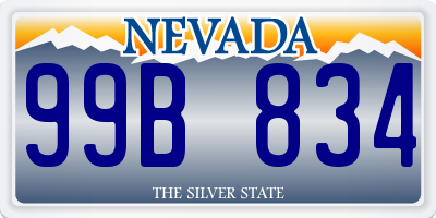 NV license plate 99B834