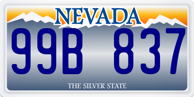 NV license plate 99B837