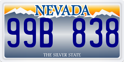NV license plate 99B838
