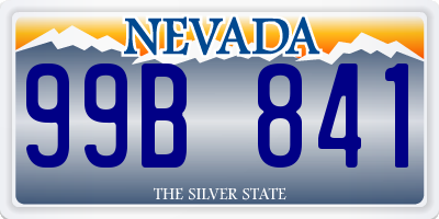 NV license plate 99B841