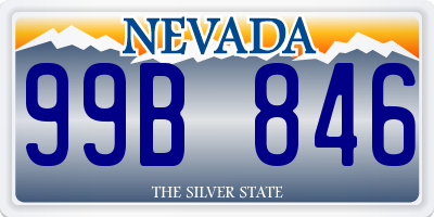 NV license plate 99B846