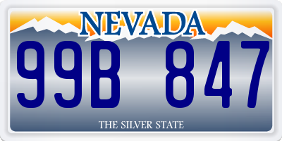 NV license plate 99B847