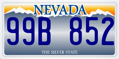 NV license plate 99B852