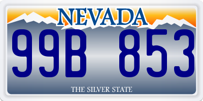 NV license plate 99B853