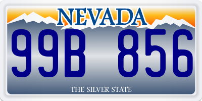 NV license plate 99B856