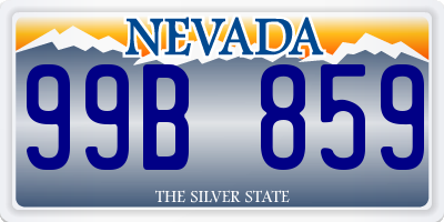 NV license plate 99B859