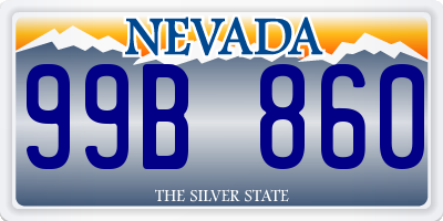 NV license plate 99B860