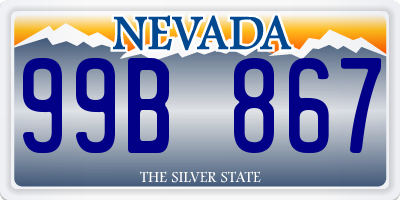 NV license plate 99B867