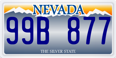 NV license plate 99B877