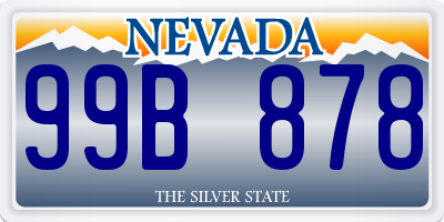 NV license plate 99B878