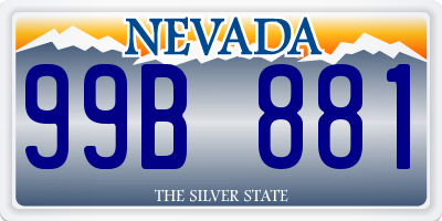 NV license plate 99B881