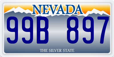 NV license plate 99B897