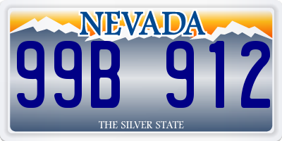 NV license plate 99B912