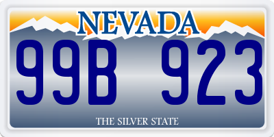NV license plate 99B923