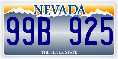 NV license plate 99B925
