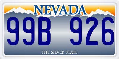 NV license plate 99B926