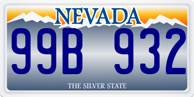 NV license plate 99B932