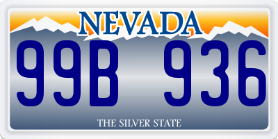 NV license plate 99B936