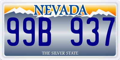 NV license plate 99B937