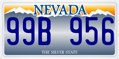 NV license plate 99B956