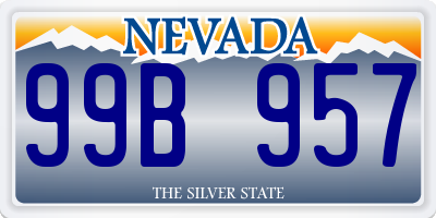 NV license plate 99B957