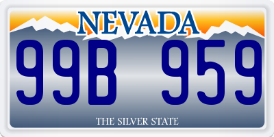 NV license plate 99B959