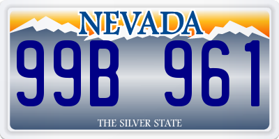 NV license plate 99B961