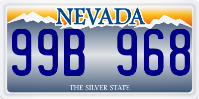 NV license plate 99B968
