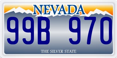 NV license plate 99B970