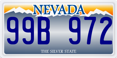 NV license plate 99B972