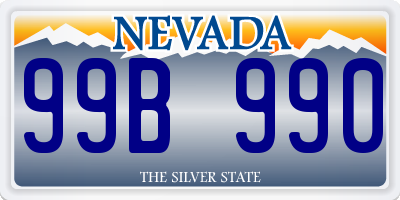 NV license plate 99B990